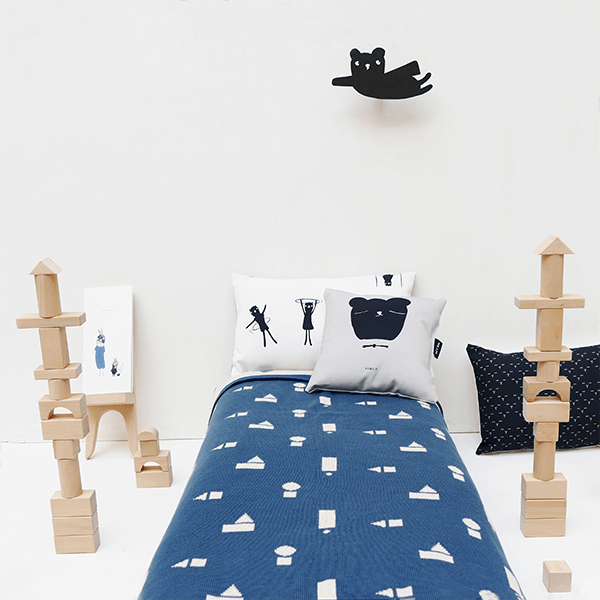 Blue Blocks Decke - Beau Beau Shop