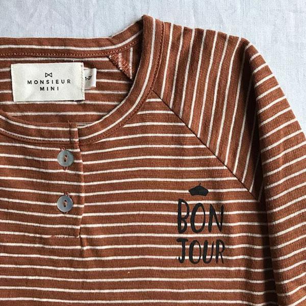 Longsleeve Stripes Bonjour - Beau Beau Shop